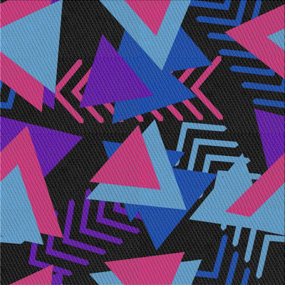 Tapis rose/mauve/bleu tissé à la machine électrique