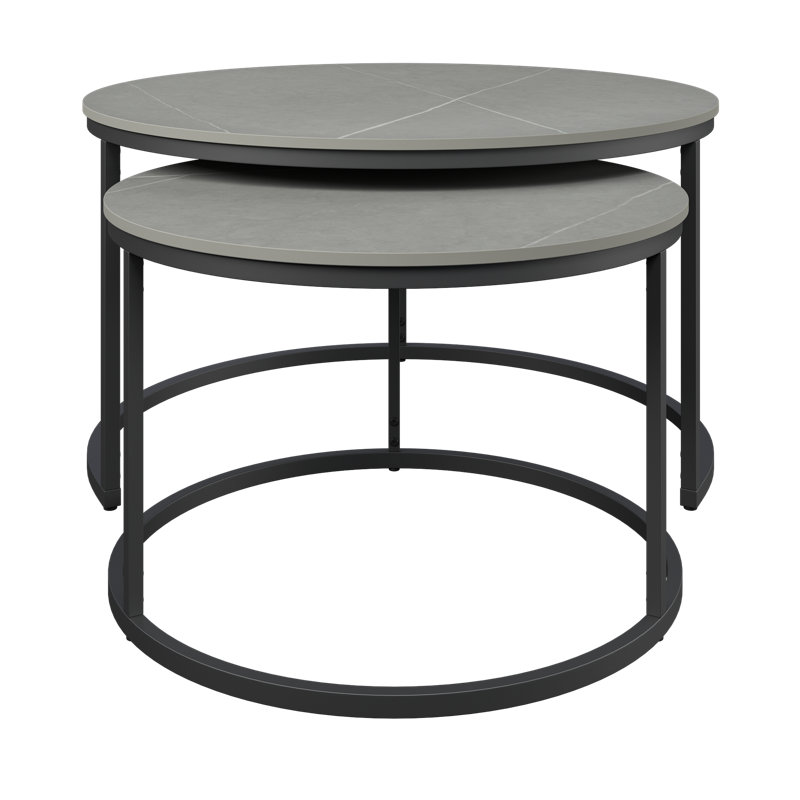 Chalres Frame Coffee Table, 460cm H x 80cm W x 80cm L, Grey