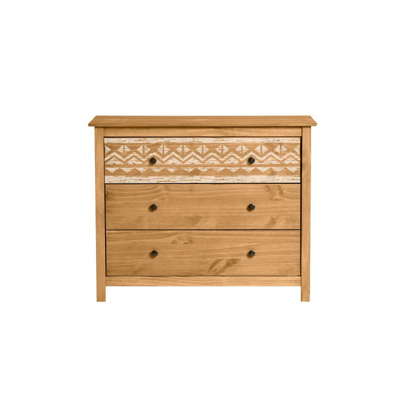 Mcginty Solid Wood 100 cm W Chest of 3 Drawers