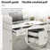Parkerfield Rectangle Solid + Manufactured Wood Reception Desk with Filing Cabinet