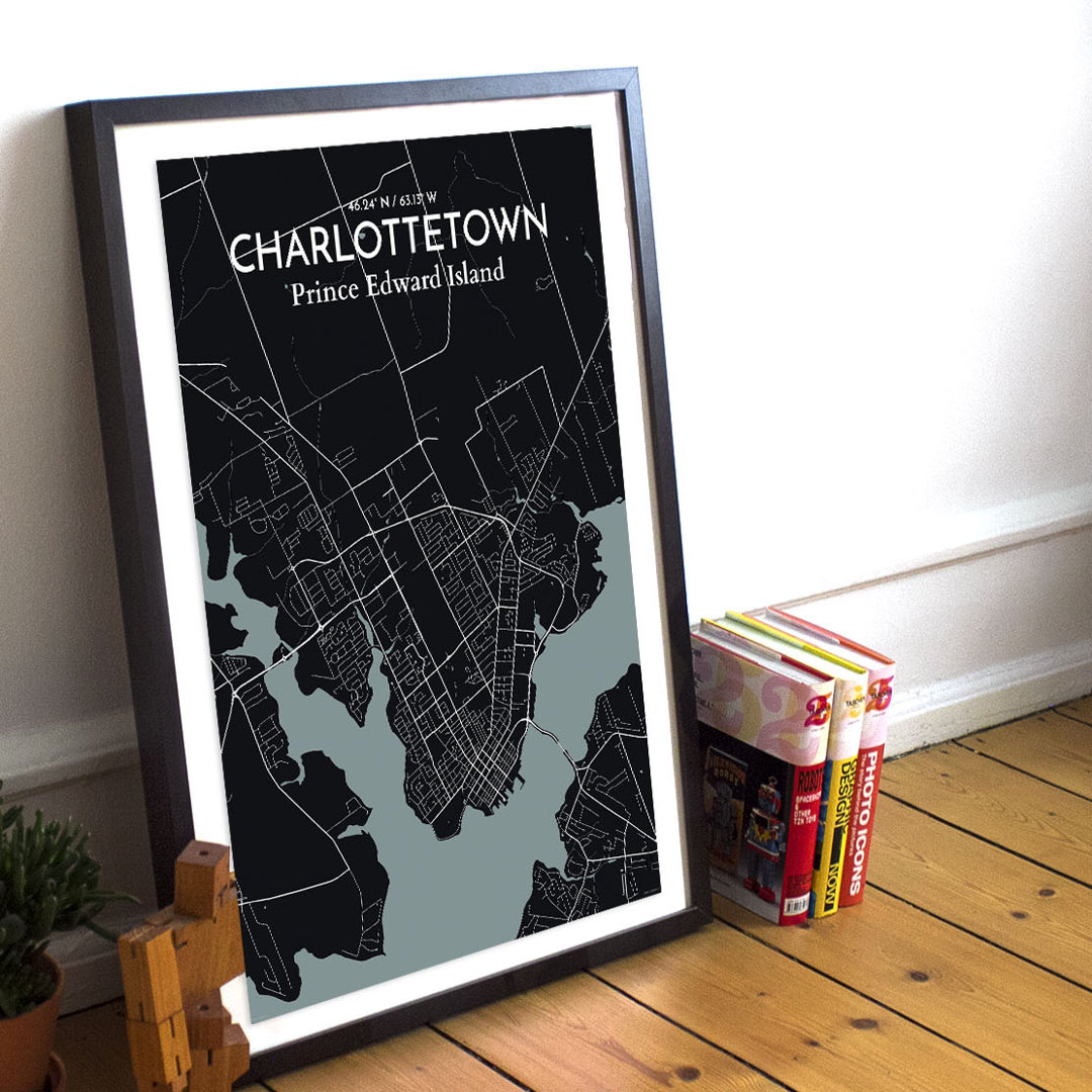Charlottetown City Map - No Frame Print