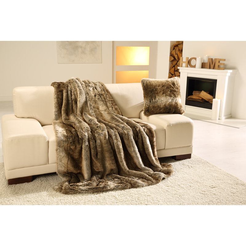 Brown Bear Faux Fur Blanket