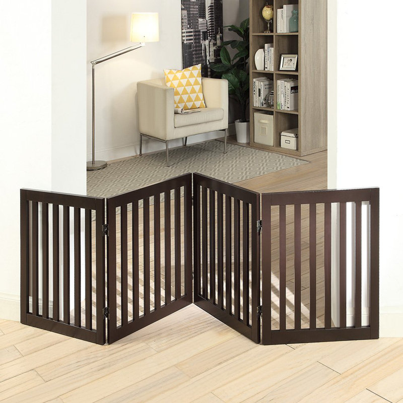 Ignacio Wood Free Standing Pet Gate with a Pair of Support Feet