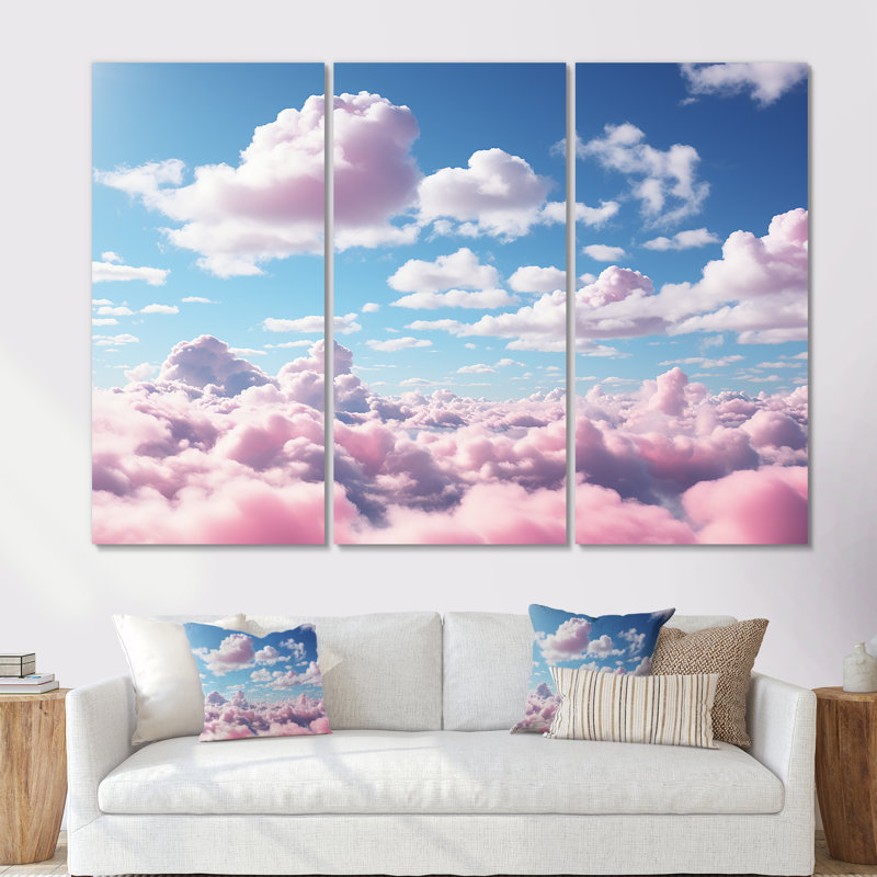 Sky Sky Horizon I - art mural ciel, Toile tendue, H 28 po x l 36 po x P 1 po