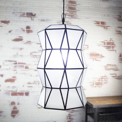 Luminaire suspendu en verre givré Hunter