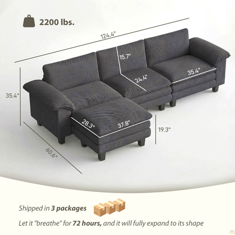 Sectional Sofa,L Shaped Couch,Conversation Couch