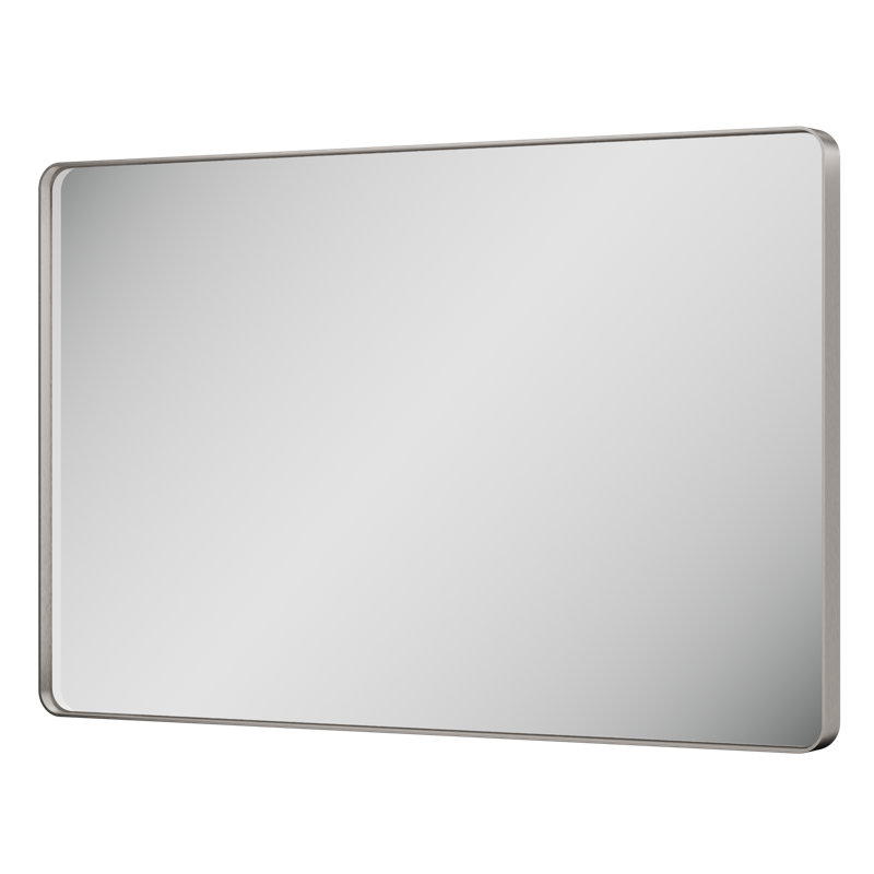 Miroir d'appoint Tyro, 36 po x 55 po, Rectangulaire, Nickel