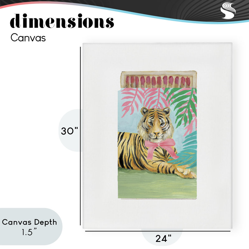 «Tropical Tiger Matchbook», conception par Lanie Loreth, H 30 po x l 24 po
