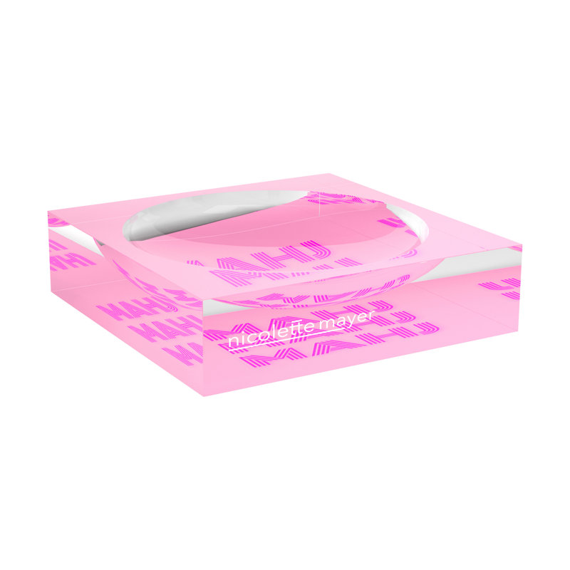Mahj Mahj Mahj Mahjong Candy Catchall Dish, Pink, 8"W x 8"D x 2"H