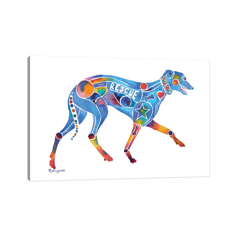 Greyhound Rescue by Jo Lynch - No Frame Gallery-Wrapped Canvas Giclée on Canvas, 66.04 cm H x 45.72 cm W x 3.175 cm D