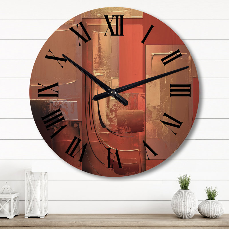 Horloge murale en bois massif Alysiana, Grand