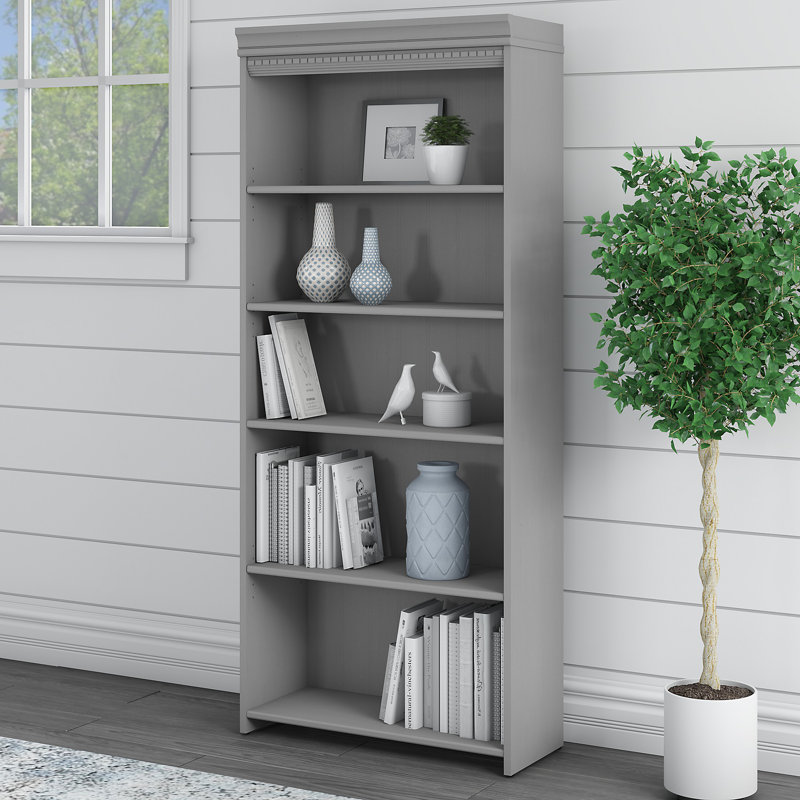 Bibliothèque standard H 68,94 "x l 29,57" Huckins, Gris Cape Cod