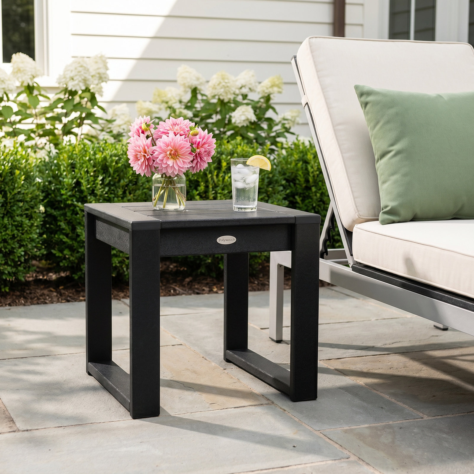 EDGE End Table, Black, 17.5"H x 20"W x 20"L