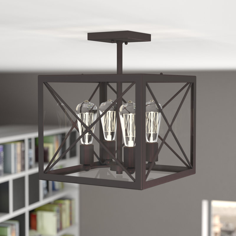 Harlon Glass Semi Flush Mount