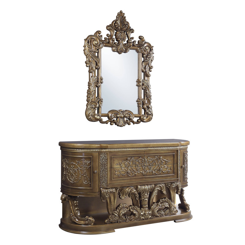 Commode 4 tiroirs avec miroir Poolain