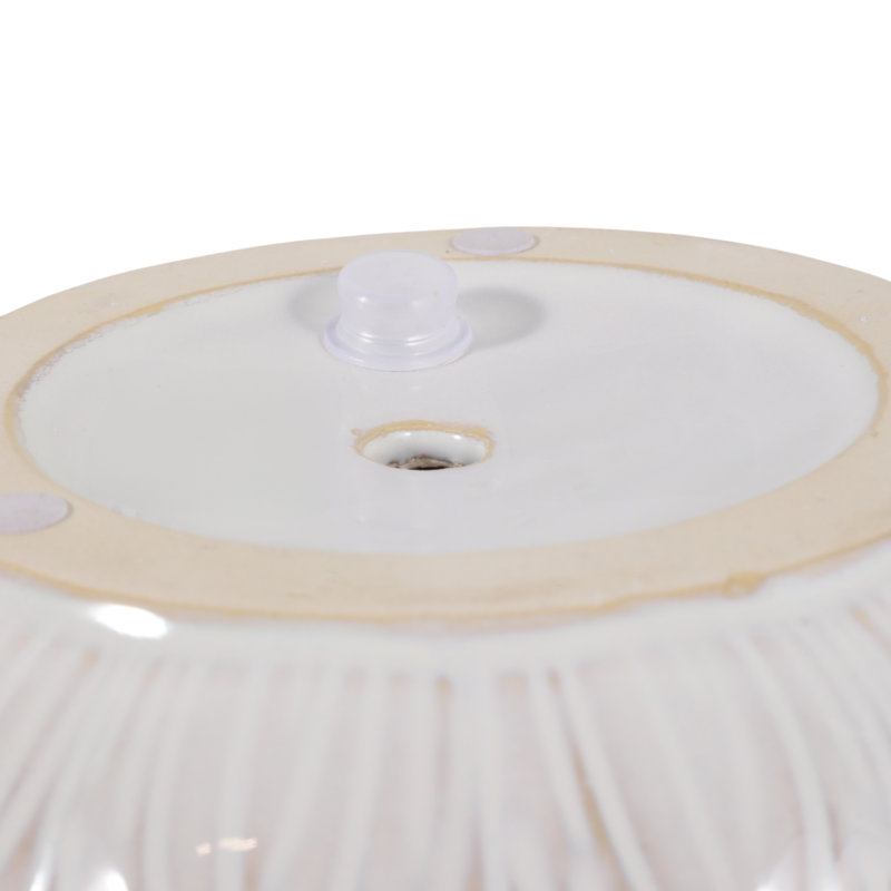Ensemble de pots à fleurs texturés en céramique pour l'extérieur, Blanc