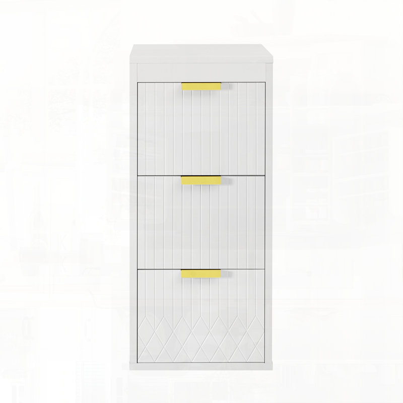 Armoire flottante murale multifonctionnelle avec tiroirs, Blanc