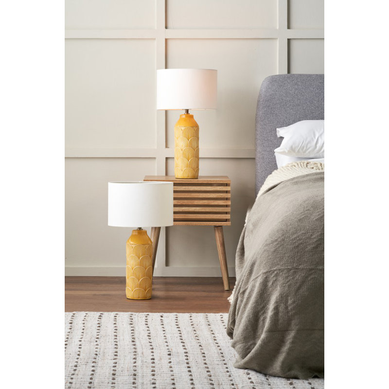 Bethan Ceramic Table Lamp, Yellow