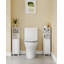 Tall Bathroom Cabinet, Corner Bathroom Cupboard with 3 Open Shelves and 2 Door, Freestanding White Wooden Corner Shelf Unit for Small Spaces, 20 x 20 x 79 cm, White 