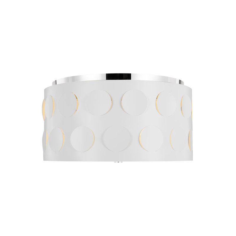 Plafonnier encastré 3 lumières 17,9 po Dottie, Nickel poli