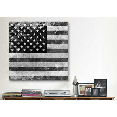 « flags u.s.a.-grunge », impression sur toile tendue