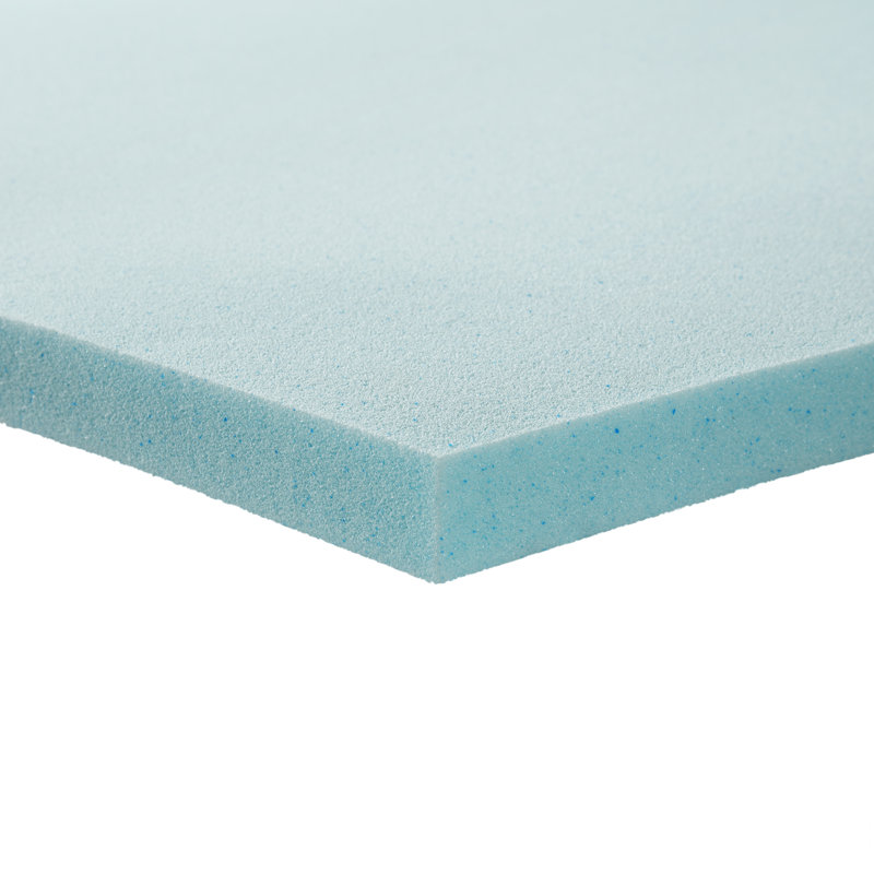 Queen Blue ThermaGel Memory Foam Mattress Topper, 2 Inch