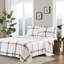4 pièces pour grand lit en flanelle 100% coton brossé brun clair pour velours doux pour lit double / double 12 "grand / très grand / très grand 14"