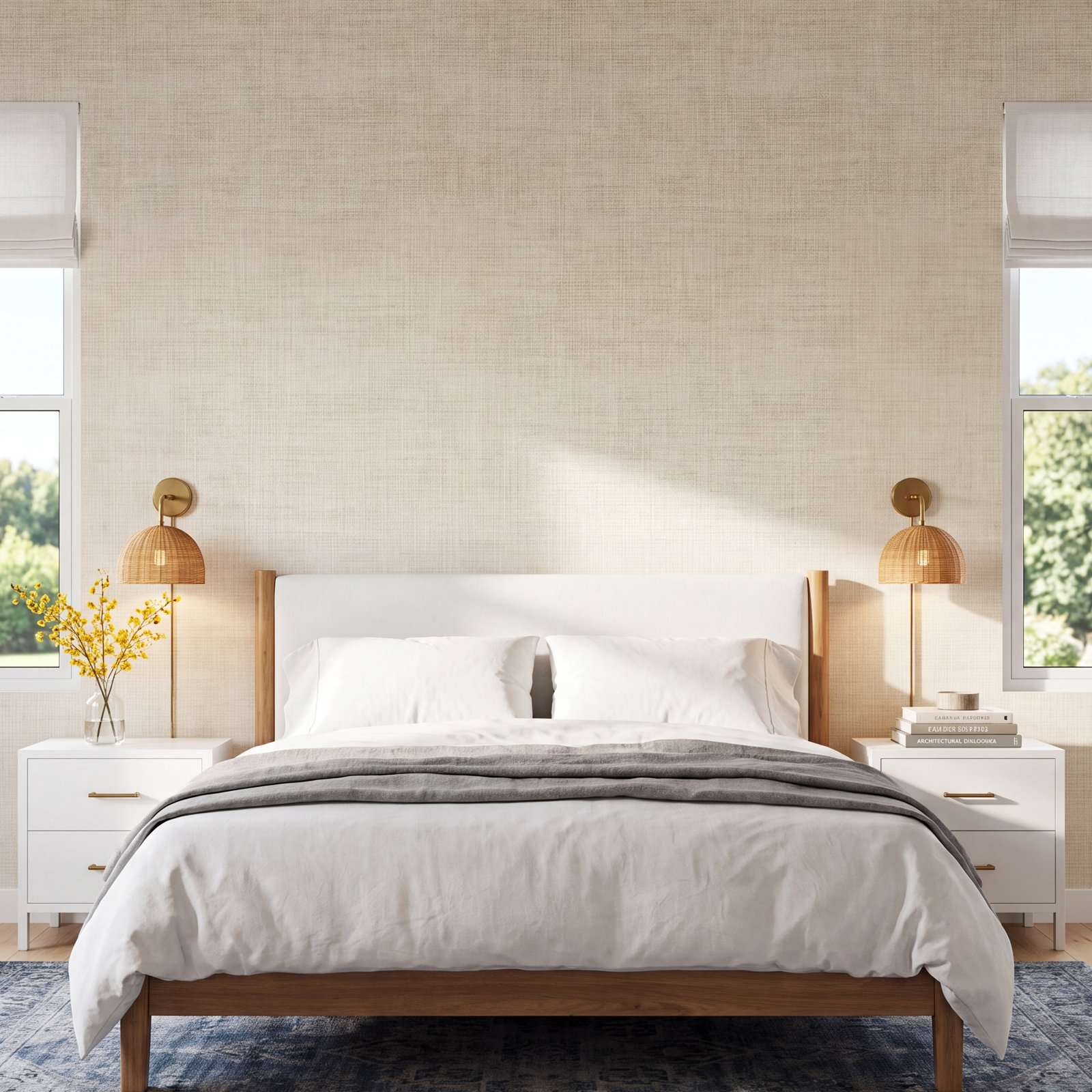 Princeton Modern Striped Wallpaper, Gold