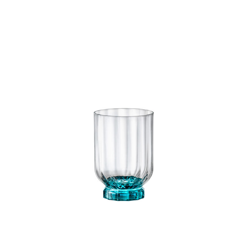 Florian 12.6 oz. DOF Drinking Glasses, Clear/Lucent Blue