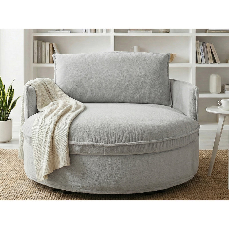 Fauteuil demi-tonneau 59 po, Gris