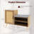 2-in-1 Shoe Cabinet With Bench 3 Adjustable Shelves