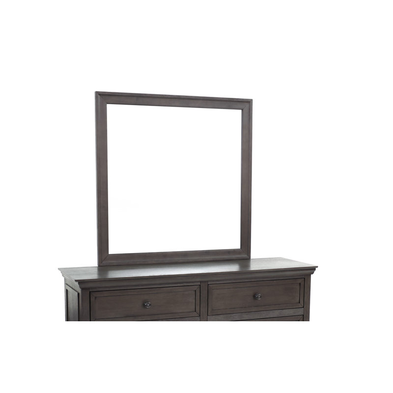 Miroir de commode Devaya, Gris anthracite