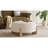 32" Round Tufted Ottoman with Solid Wood Legs-1090407908