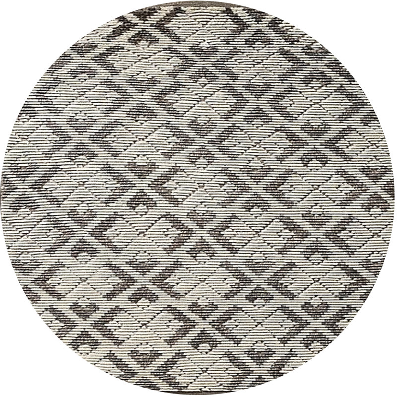 Geometric Indoor Rug, Round 5'