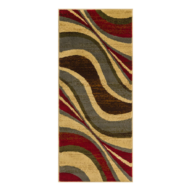 Tapis beige Ivetta, Tapis de couloir 2 pi x 5 pi 1 po
