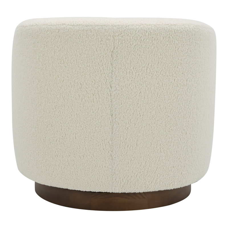 Oscy Swivel Armchair, White 100% Polyester