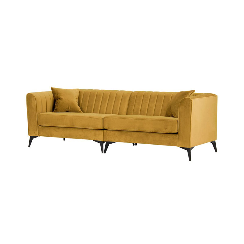 Ahmaud 4 Seater Sofa, Yellow