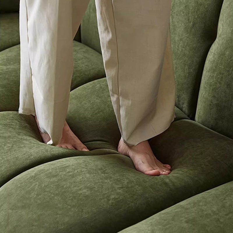 Canapé modulaire en polyester vert