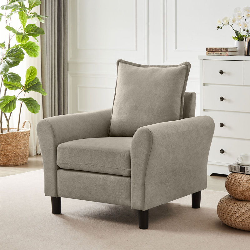 Fauteuil d'appoint l 34,65 po Danaysha, Beige