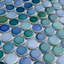 Carreau de mosaïque rond en porcelaine pour mur et plancher de 0,80 po x 0,80 po Hudson