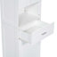 Armoire de rangement haute pour salle de bain avec panier à linge inclinable-267197707