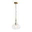 Luminaire suspendu en verre ondulé 1 lumière-107381852
