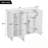 35 Inch 2-in-1 White Modern Minimalist Wall‑Mounted Bathroom Storage Cabinet, Wall Hanging Cabinet with Mirror Surface, Double Swing Doors & 5 Adjustable Shelves, Large‑Capacity Storage for Bathrooms