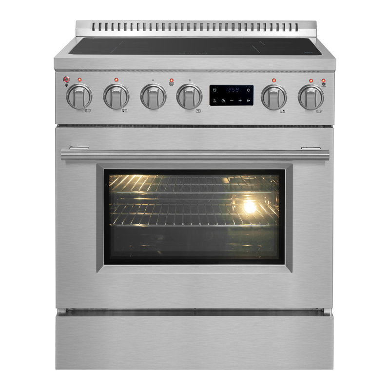 Forno Torino 30 Inch Induction Range, True Convection Oven, Air Fry, Air Sous Vide, Stainless Steel