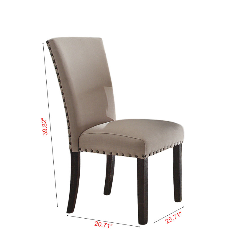 Ensemble de 2 chaises d'appoint Indrit Linen & Salvage