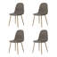 Linen Blend Upholstered Metal Side Chair-11780135-11780131