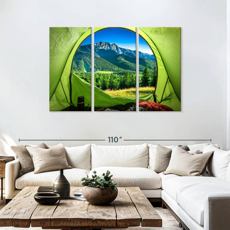 Tent Camping View, 48" H x 74" W