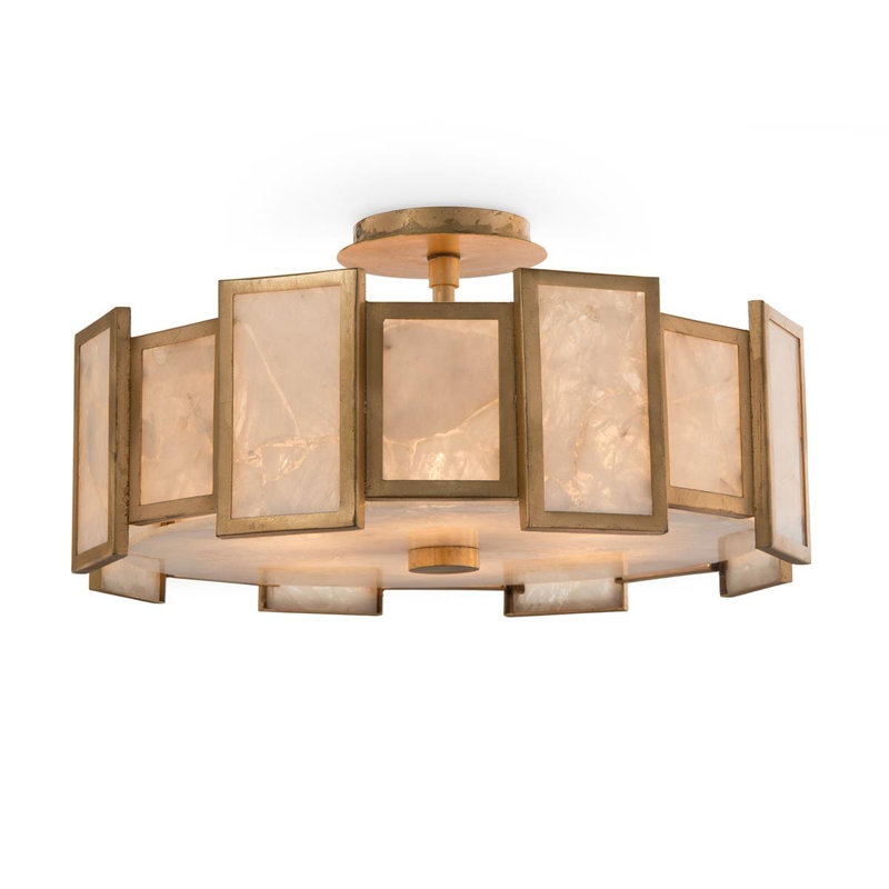 Plafonnier semi-encastré 20 po 6 lumières Calcite