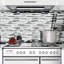 0.62" x 3" Marble/Metal Linear Mosaic Wall Tile