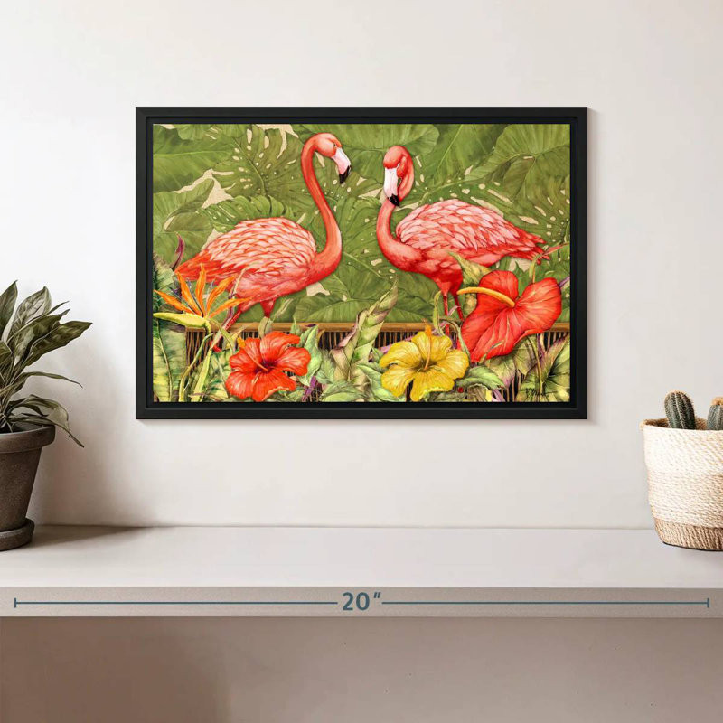 Tropical Flamingo, 9" H x 13" W